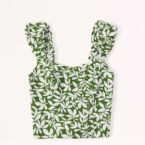 Abercrombie & Fitch Bubble Strap Poplin Top